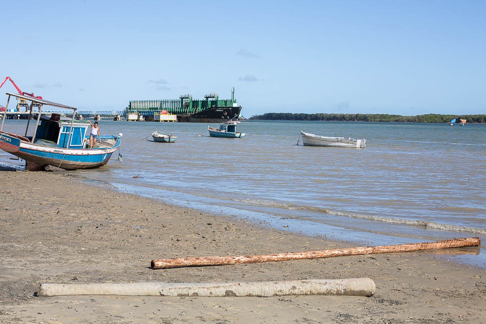 Frequentemente, algumas toras caem no rio e no canal, o que tem provocado graves acidentes.